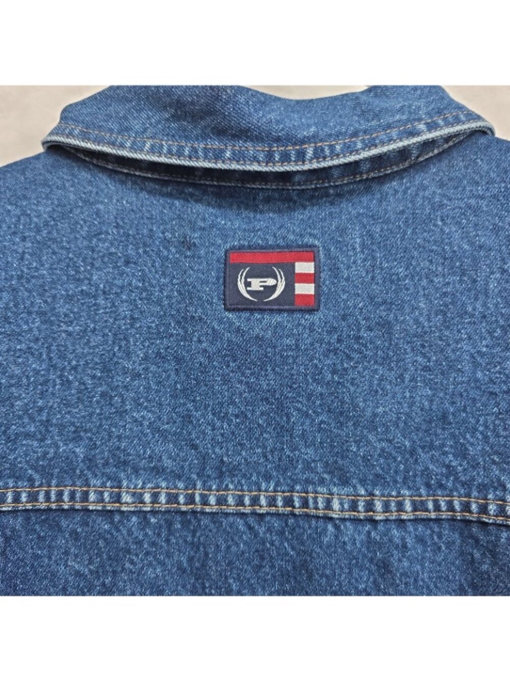 VTG Phat Farm Blue Denim Jacket Mens XXXL Hip Hop Streetwear Bull Embroidery Y2K - Picture 5 of 14
